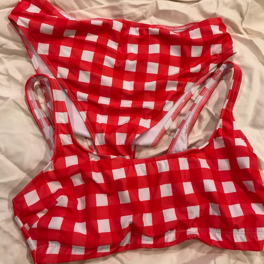 High waisted red gingham bikini set from asos!
